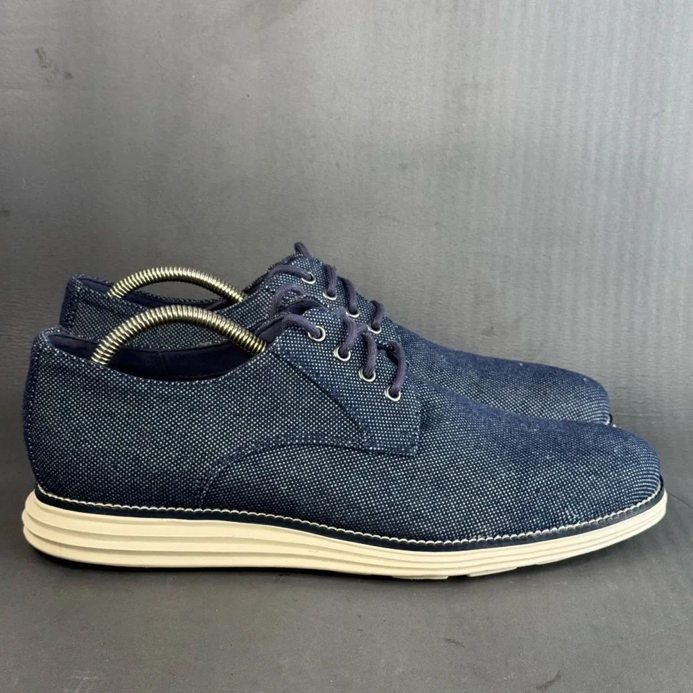Cole Haan OriginalGrand Plain Toe Oxfords navy denim men’s size 11